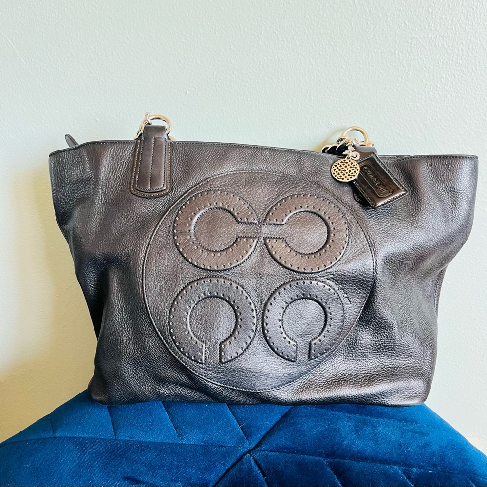 Coach Black Leather Tote